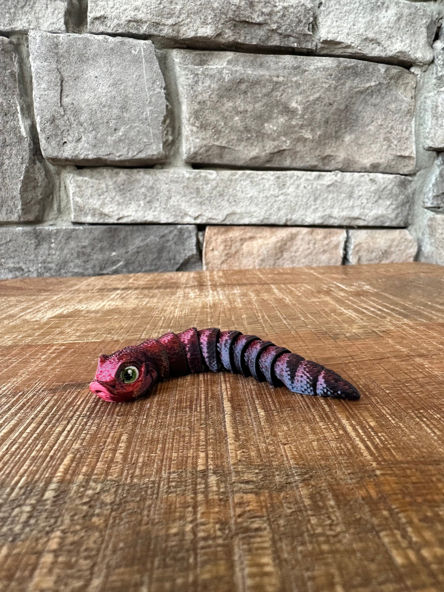 Tiny Hognose Snake | Tiny Collection | Multi Filament | 3D Printed | Articulated Flexible | Custom Fidget Toy