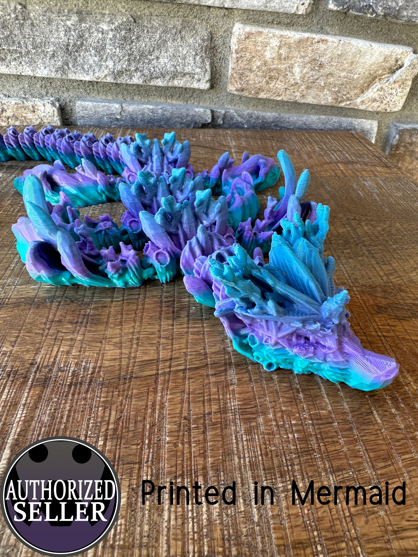 Coral Reef Dragon | 3D Printed | Articulated Flexible | Custom Fidget Toy