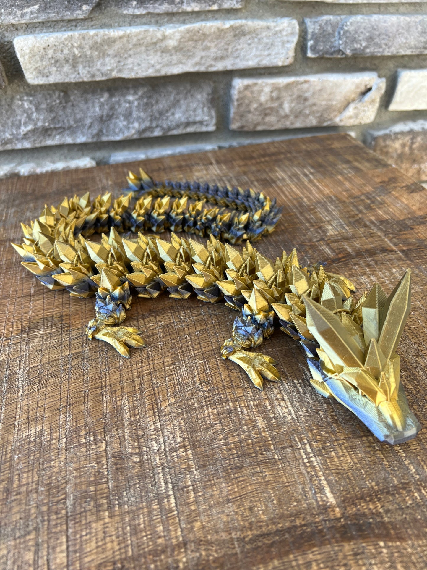 Crystal Dragon | 3D printed | Articulated Flexible | Custom Toy
