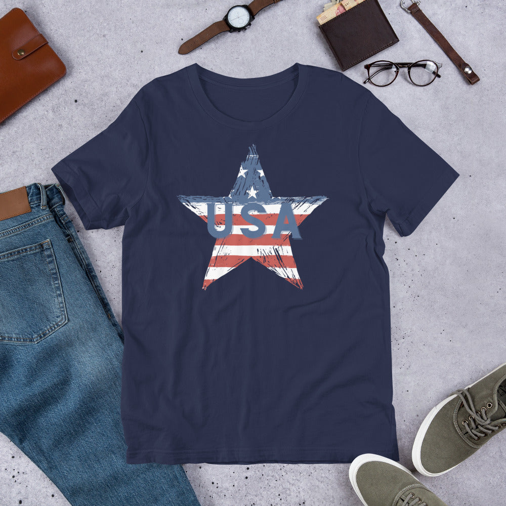 USA Star T-Shirt -Navy
