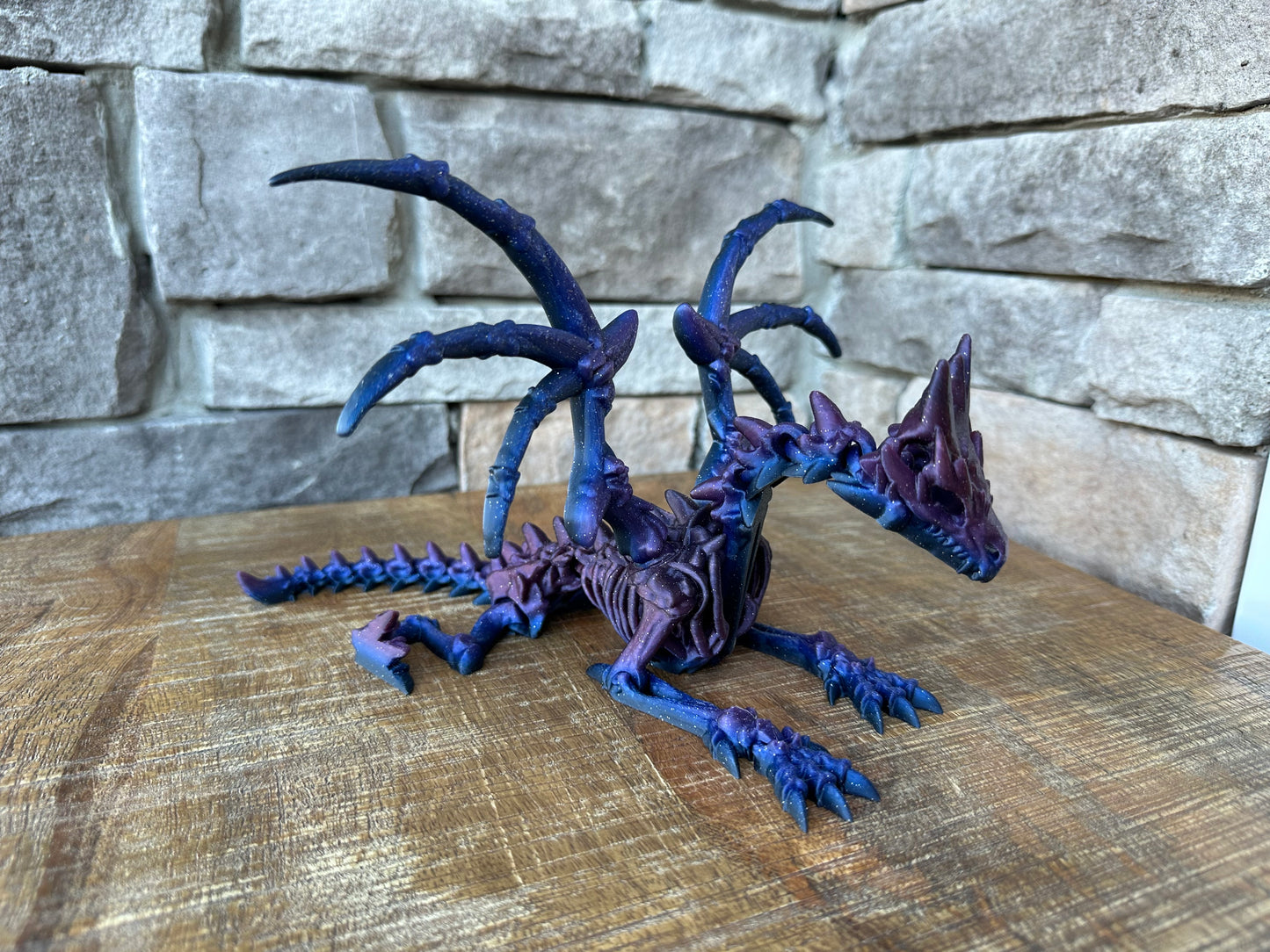 Wrathwing Dragon with Bone Wings | 3D printed | Articulated Flexible | Custom Fidget Toy