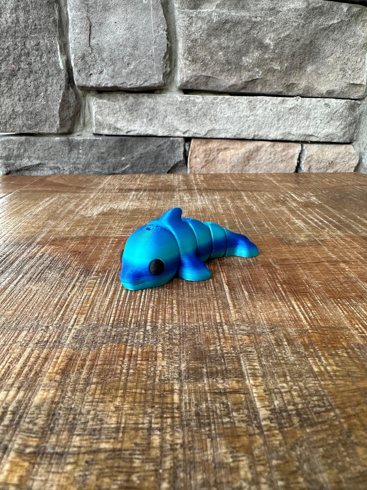 Tiny Dolphin | Tiny Collection | Multi Filament | 3D Printed | Articulated Flexible | Custom Fidget Toy