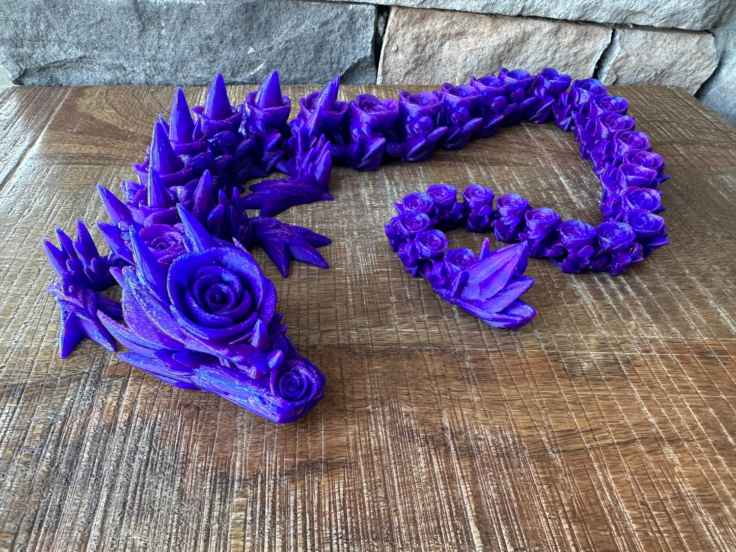Rose Dragon | 3D Printed | Articulated Flexible | Custom Fidget Toy