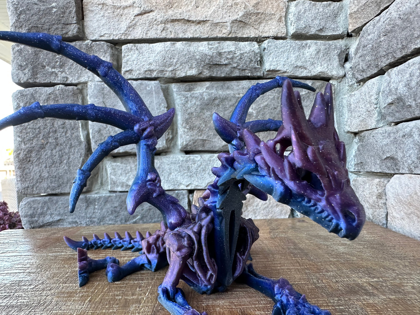 Wrathwing Dragon with Bone Wings | 3D printed | Articulated Flexible | Custom Fidget Toy
