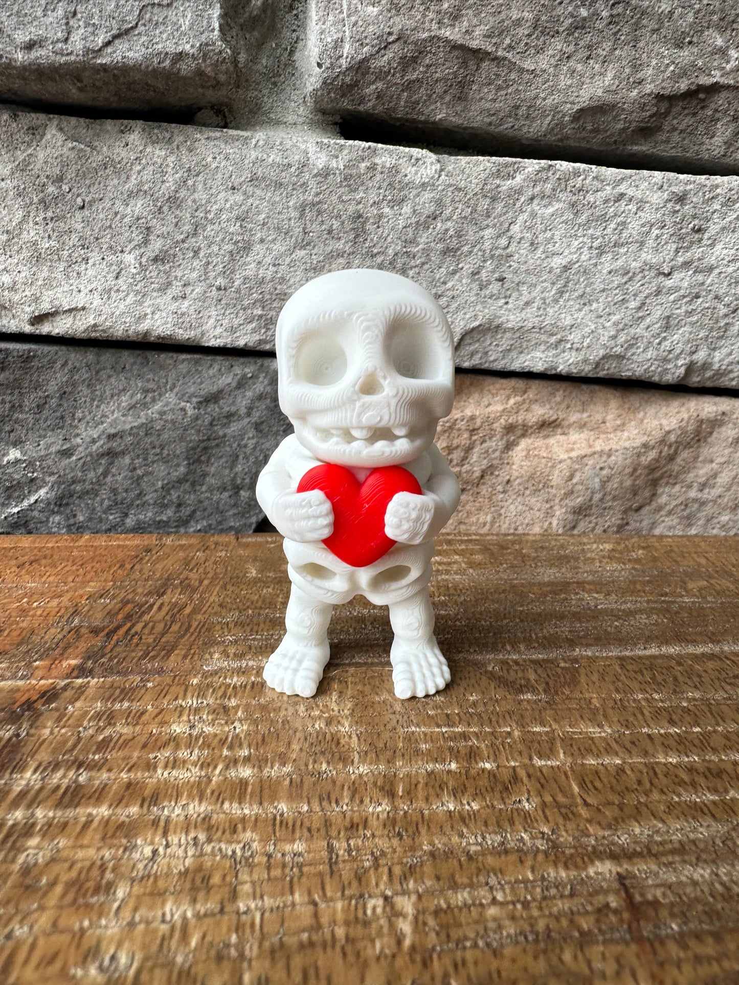 Tiny Skeleton with Heart | Tiny Collection | Multi Filament | 3D Printed | Articulated Flexible | Custom Fidget Toy