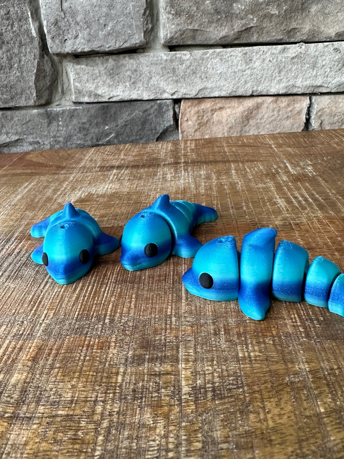 Tiny Dolphin | Tiny Collection | Multi Filament | 3D Printed | Articulated Flexible | Custom Fidget Toy