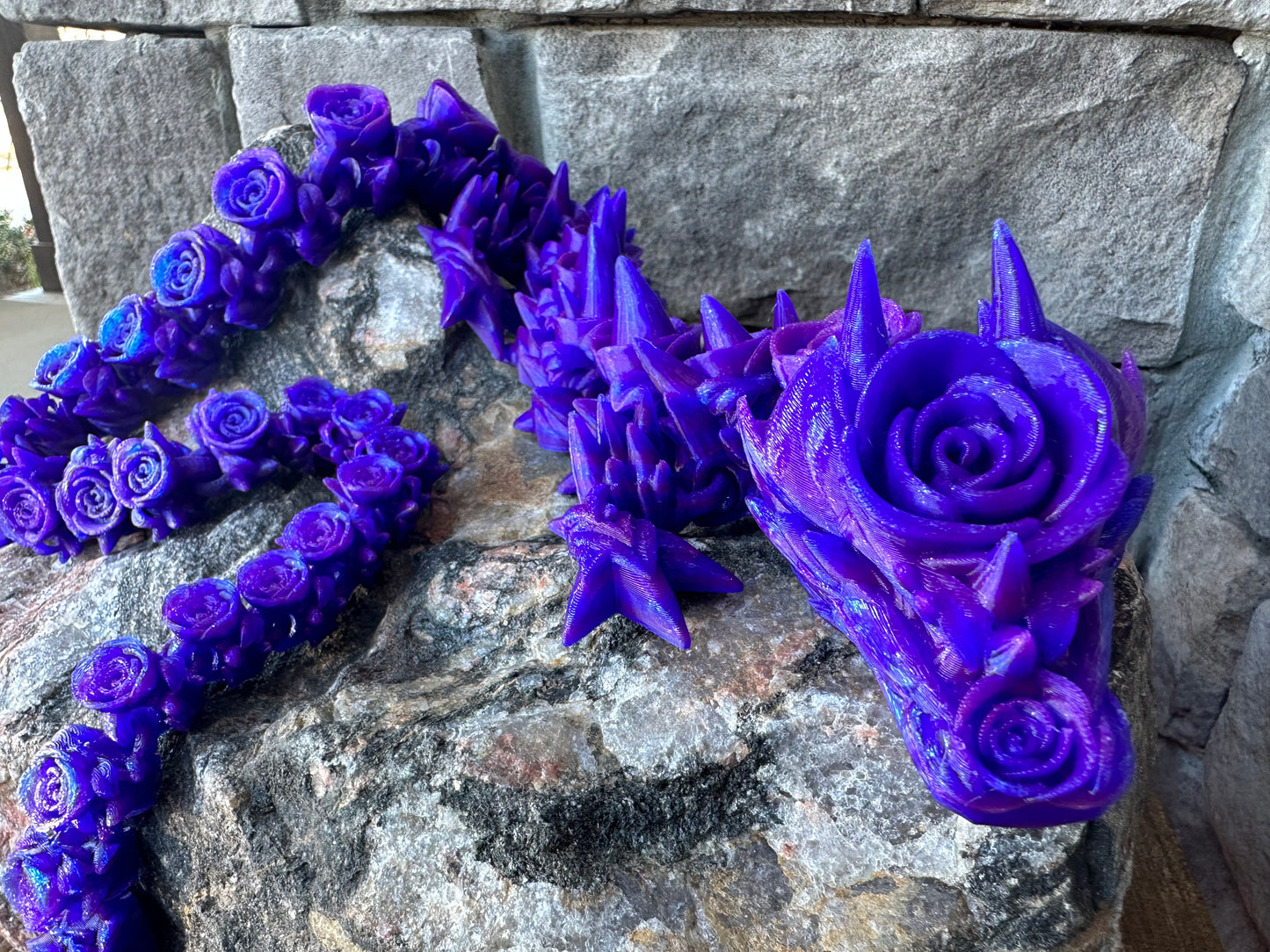 Rose Dragon | 3D Printed | Articulated Flexible | Custom Fidget Toy