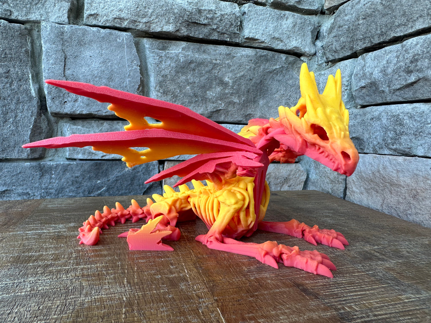 Wrathwing Dragon with Wings | 3D printed | Articulated Flexible | Custom Fidget Toy