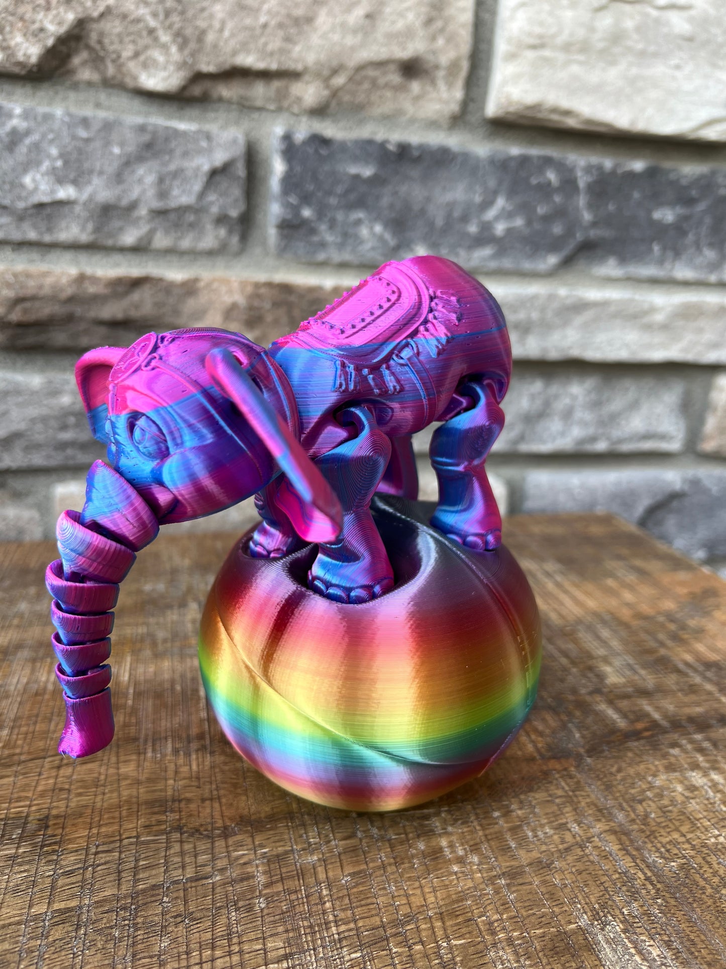 Circus Elephant | 3d Printed | Articulated Flexible | Custom Fidget Toy