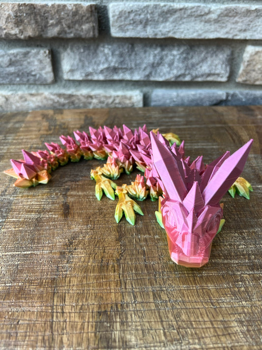 Baby Crystal Dragon | 3D Printed | Articulated Flexible Custom Fidget Toy