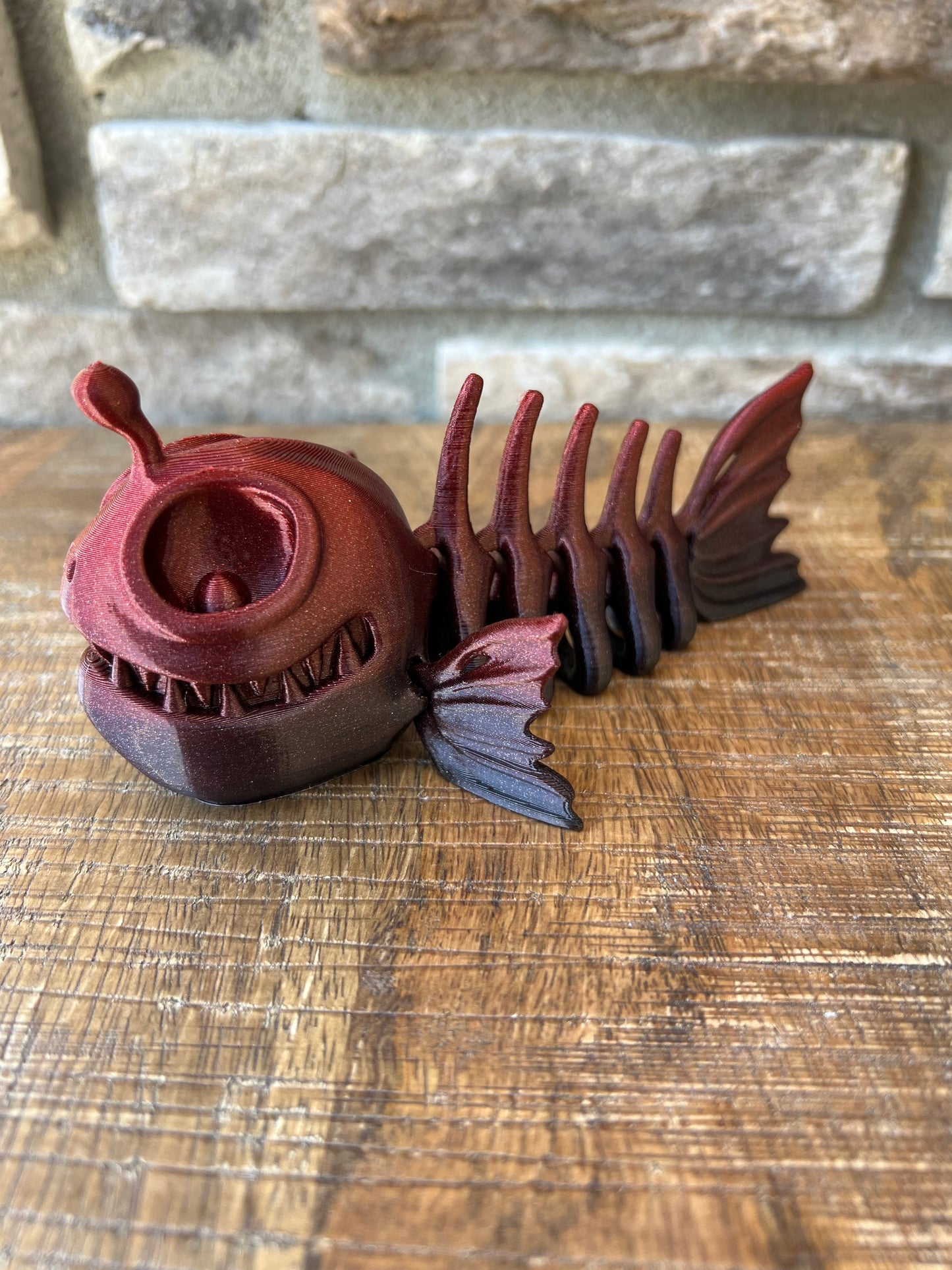 Angler Fish | 3d Printed | Articulated Flexible | Custom Fidget Toy