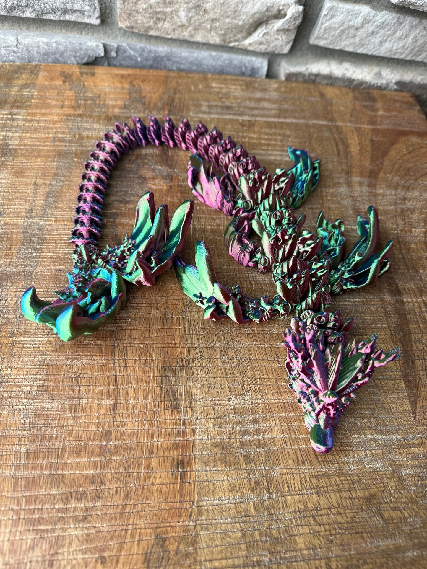 Coral Reef Dragon | 3D Printed | Articulated Flexible | Custom Fidget Toy