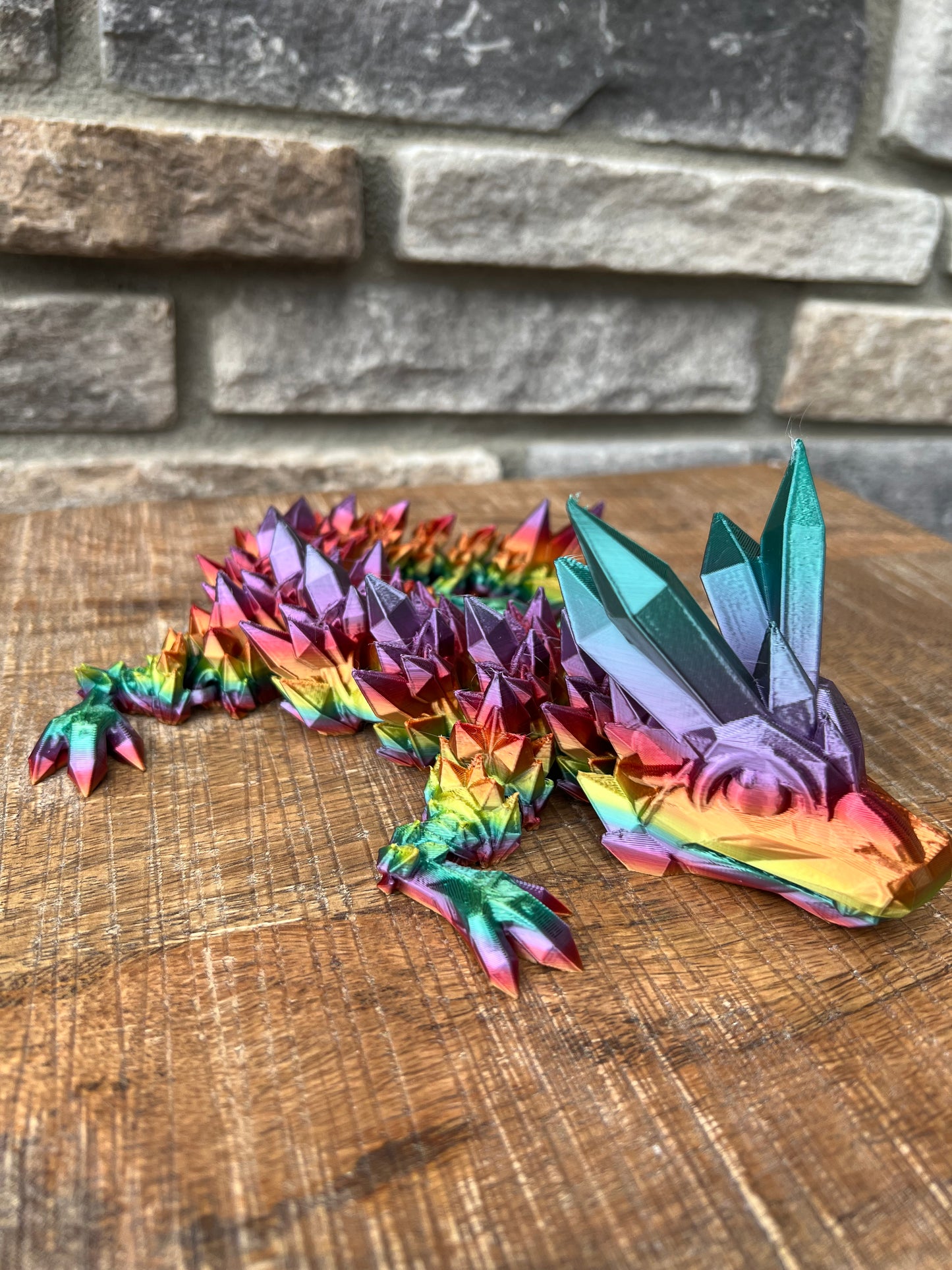 Baby Crystal Dragon | 3D Printed | Articulated Flexible Custom Fidget Toy
