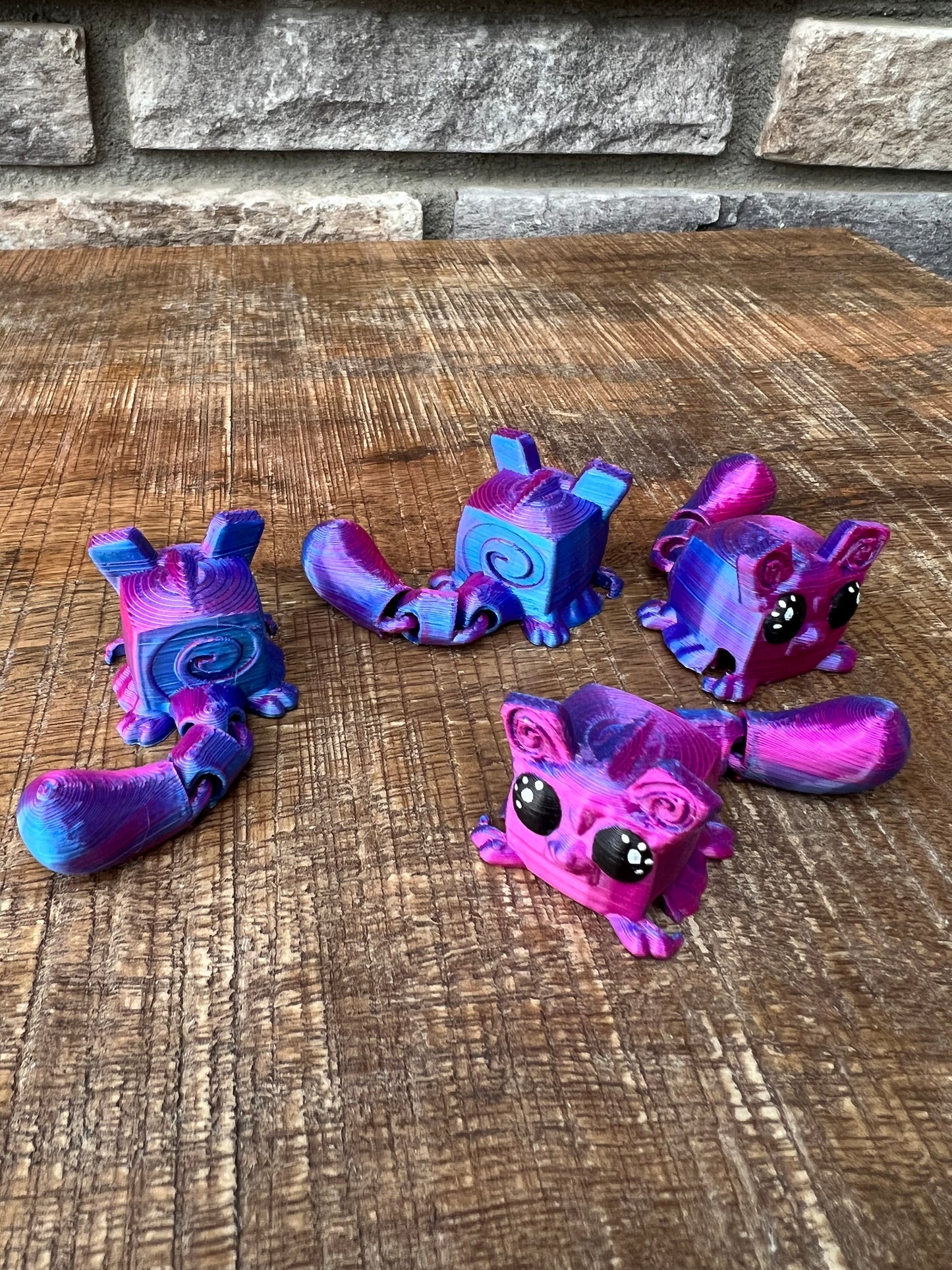 Sugar Cube Sugar Gliders | Set of 4| Minis | Stackable | 3D Printed | Hand Painted | Articulated| Custom Figurine