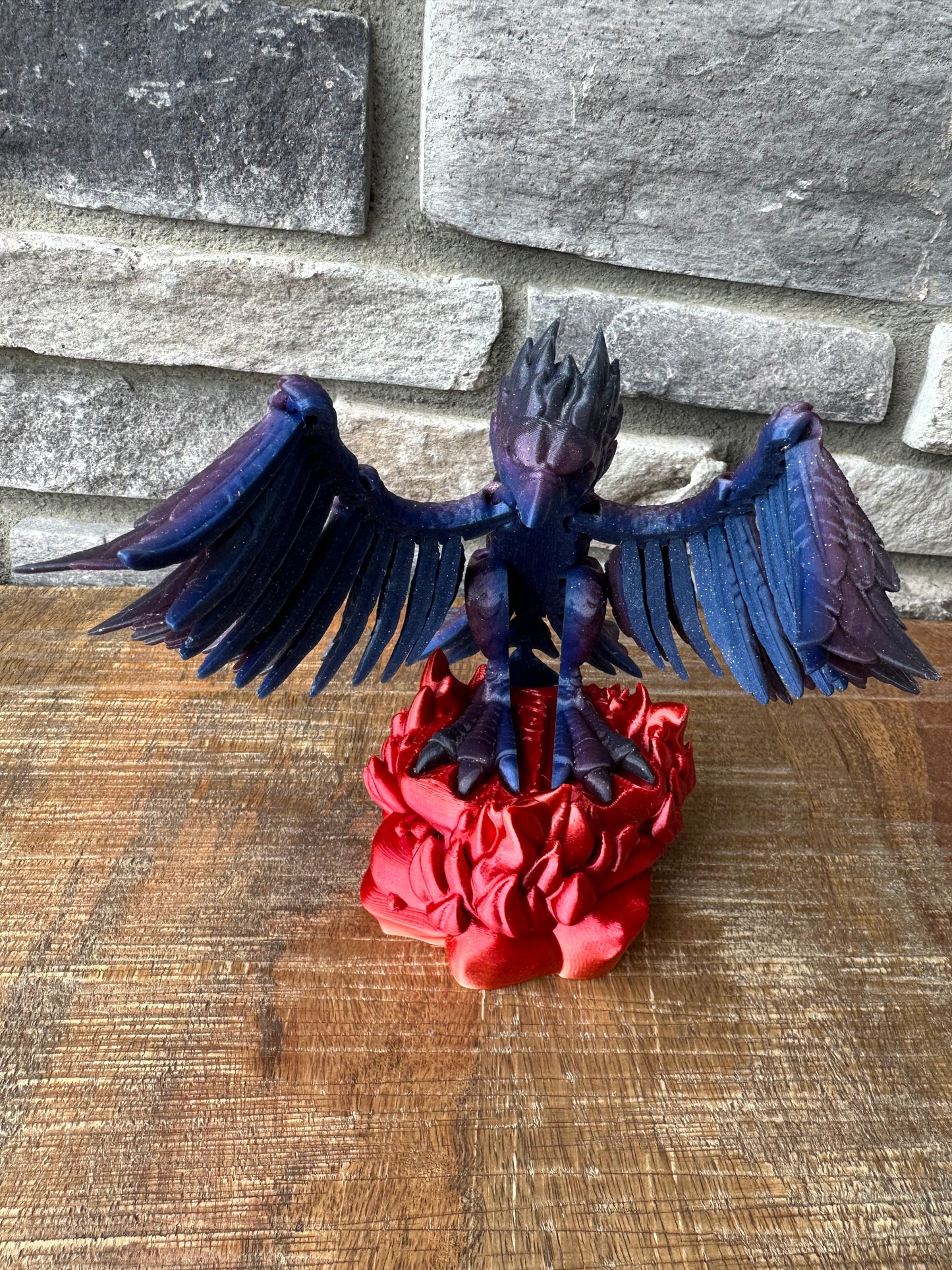Phoenix Fire Stand | 3D Printed | Articulated Flexible | Custom Fidget Toy | Halloween Decoration