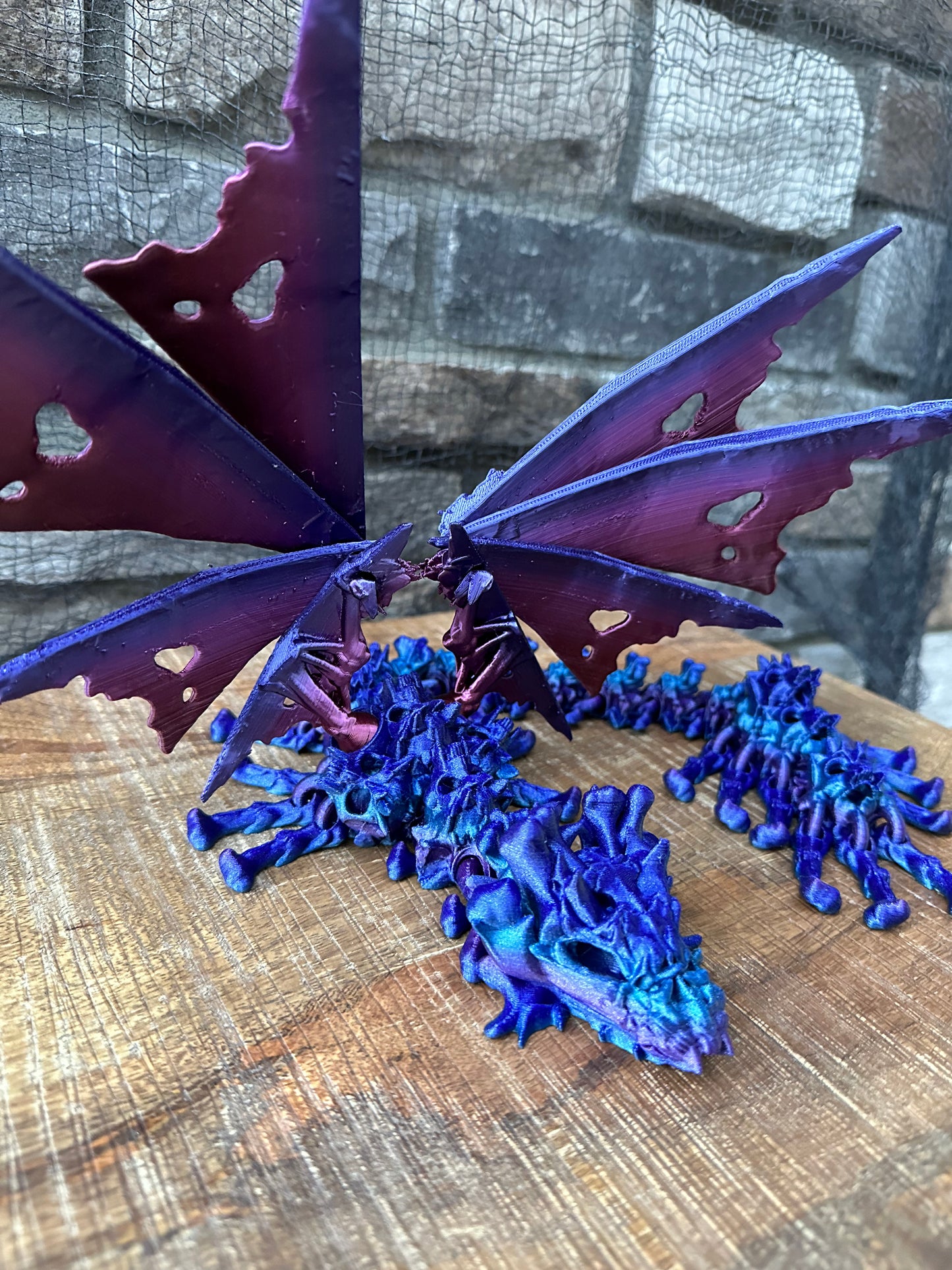 Hollow Dragon With Wings | 3D Printed | Articulated Flexible | Custom Fidget Toy