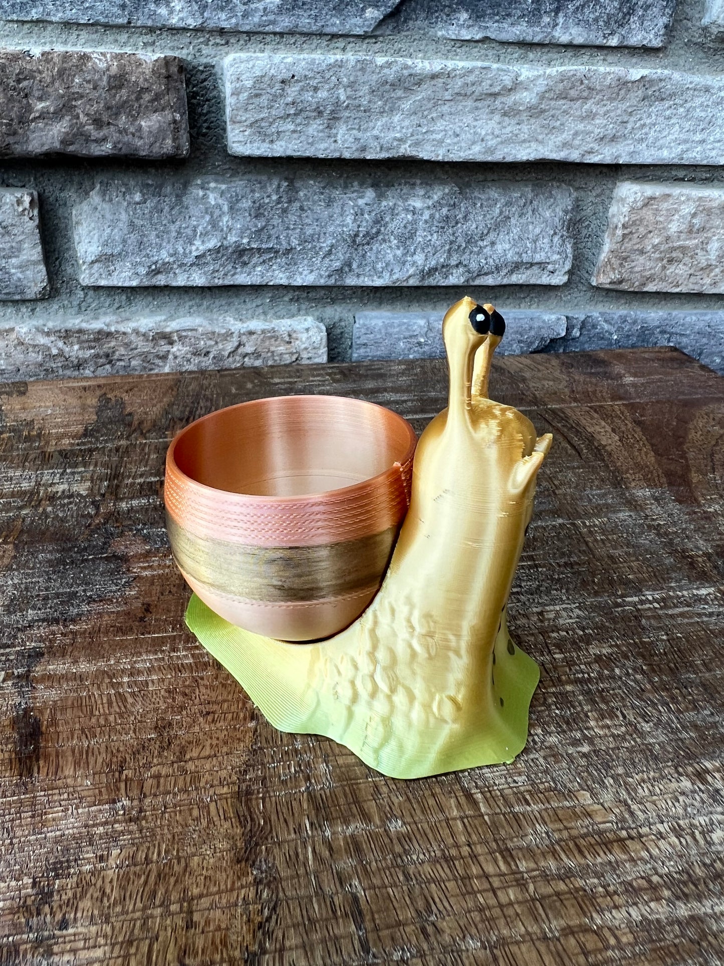 Snail Planter | 3D Printed | Hand Painted | Custom Figurine Decoration