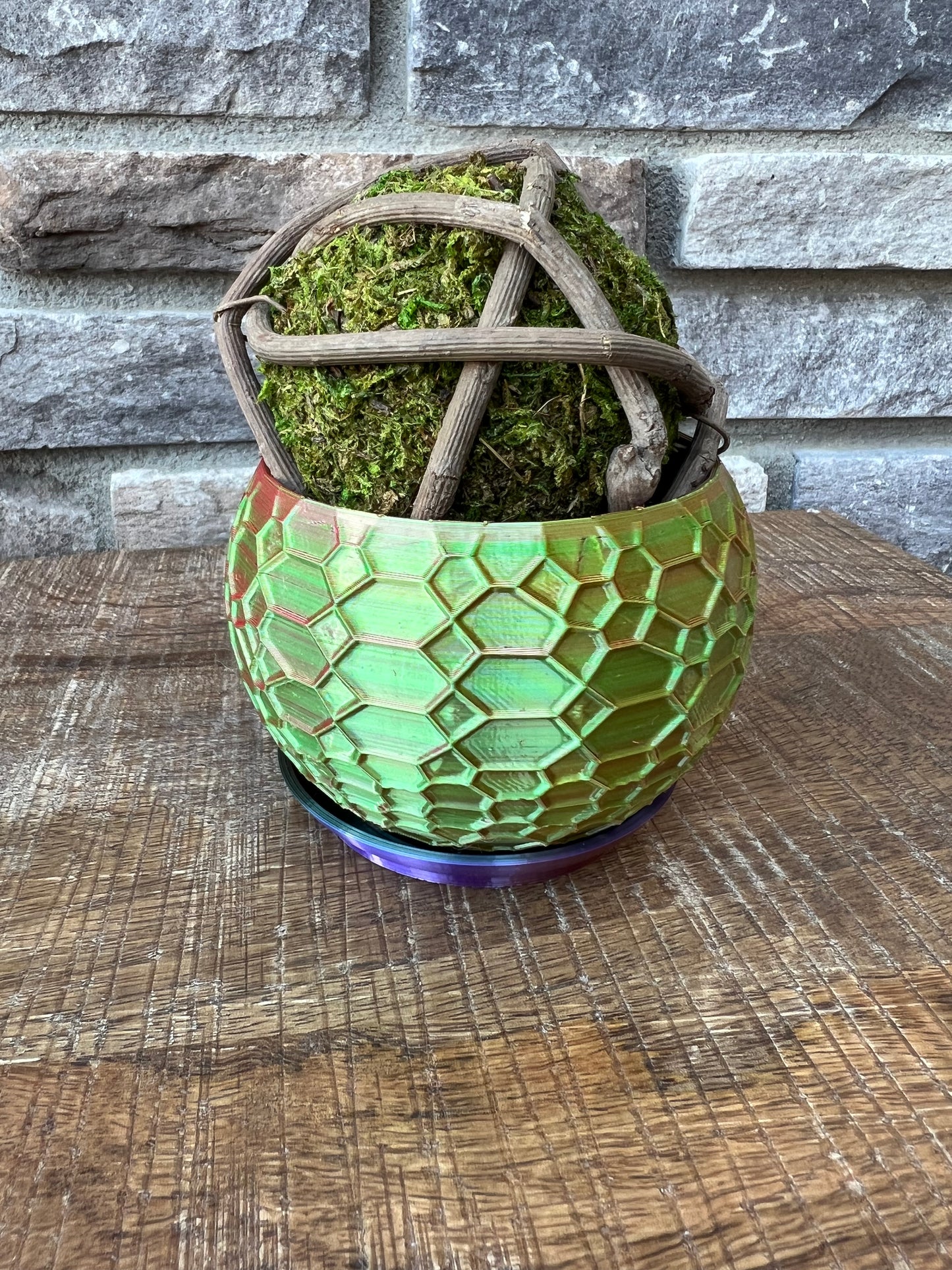 Geometric Patterned Planter | 3d Printed | Custom Succulent Pot | Indoor Garden