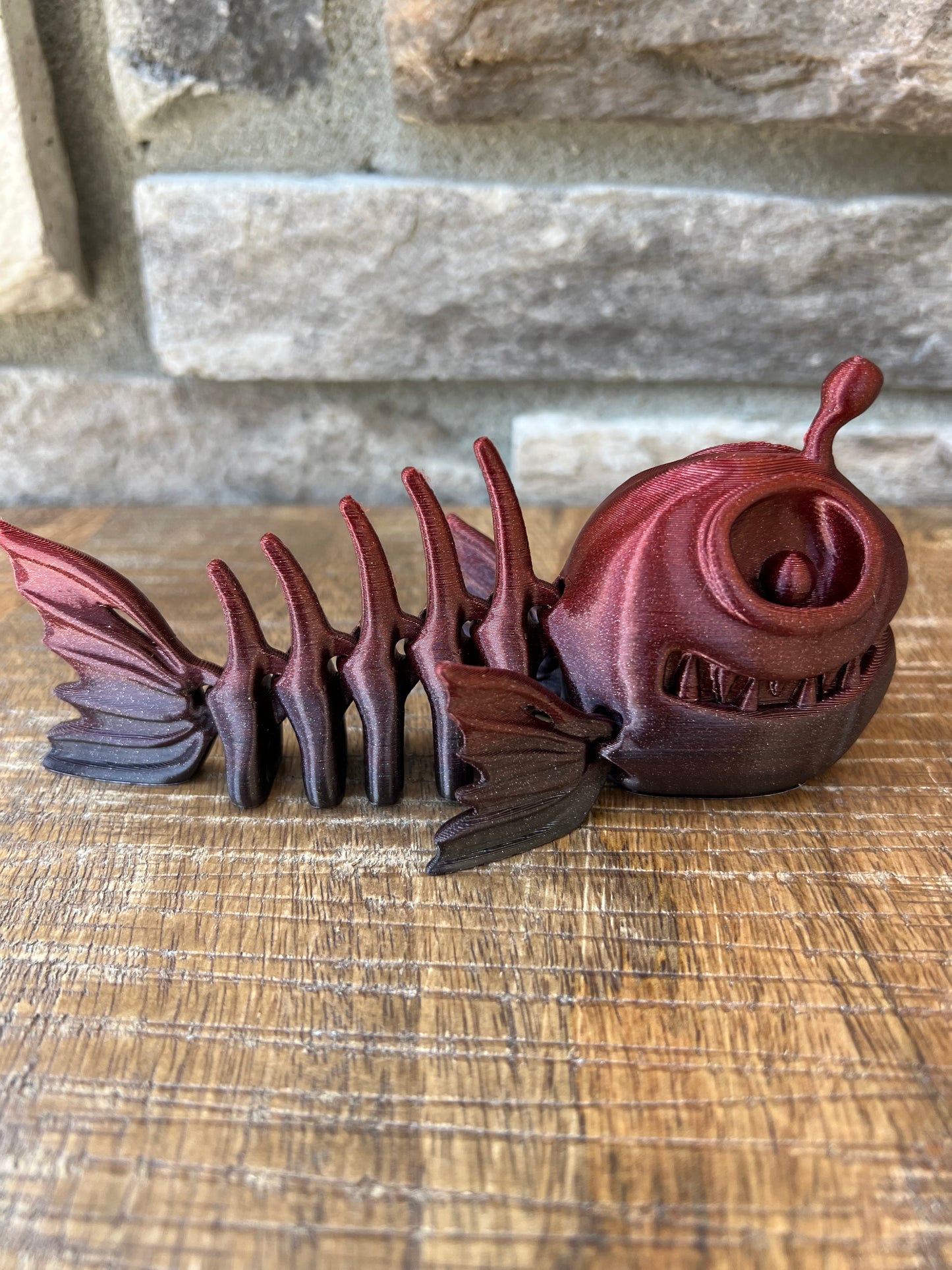 Angler Fish | 3d Printed | Articulated Flexible | Custom Fidget Toy