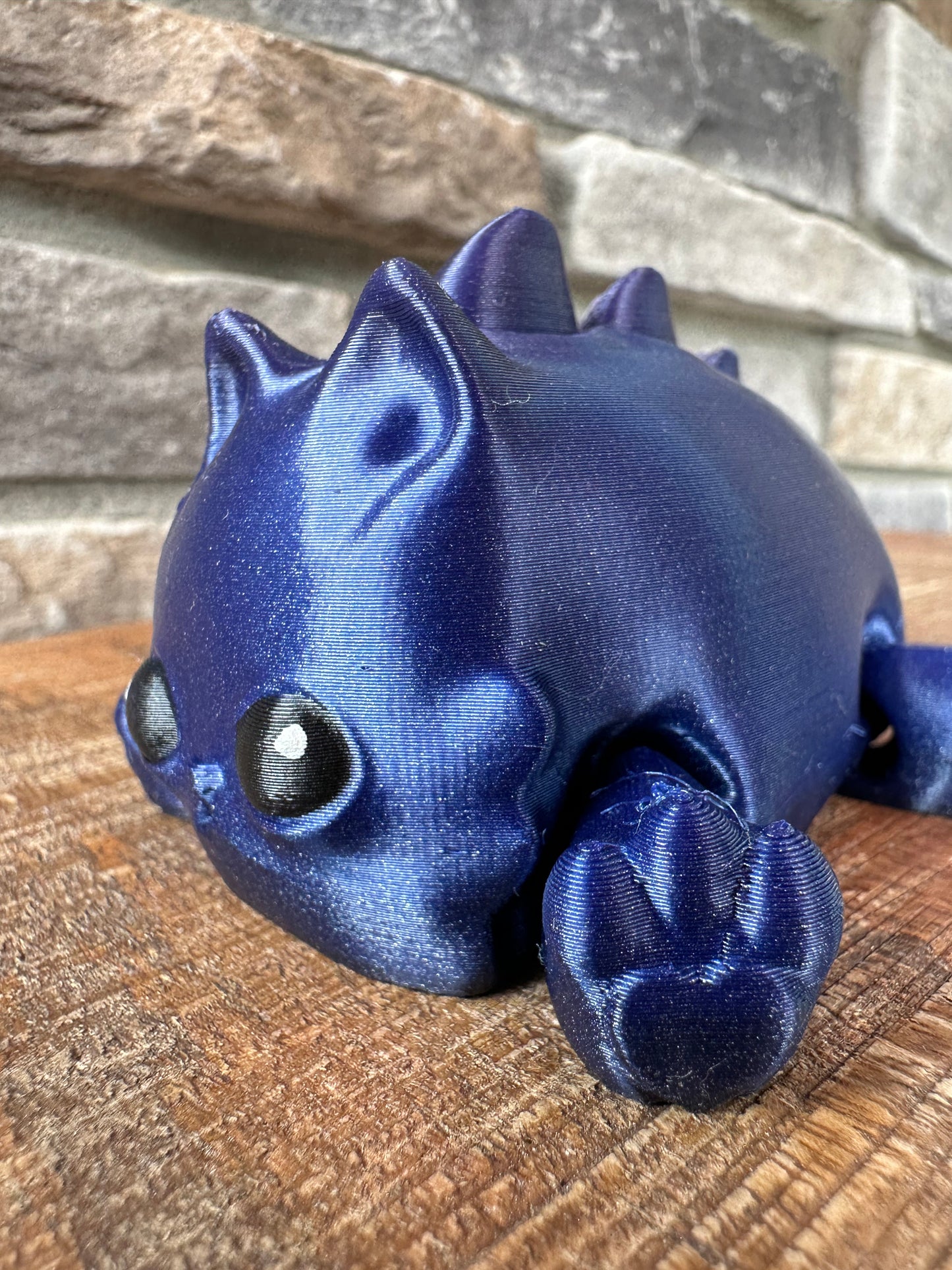 Kitty-A-Saurus| Cat Dinosaur | 3d Printed | Articulated Flexible | Custom Toy