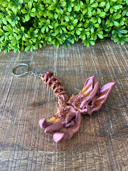 Dragon Tail Keychain | Coral Reef Dragon | 3d Printed | Custom