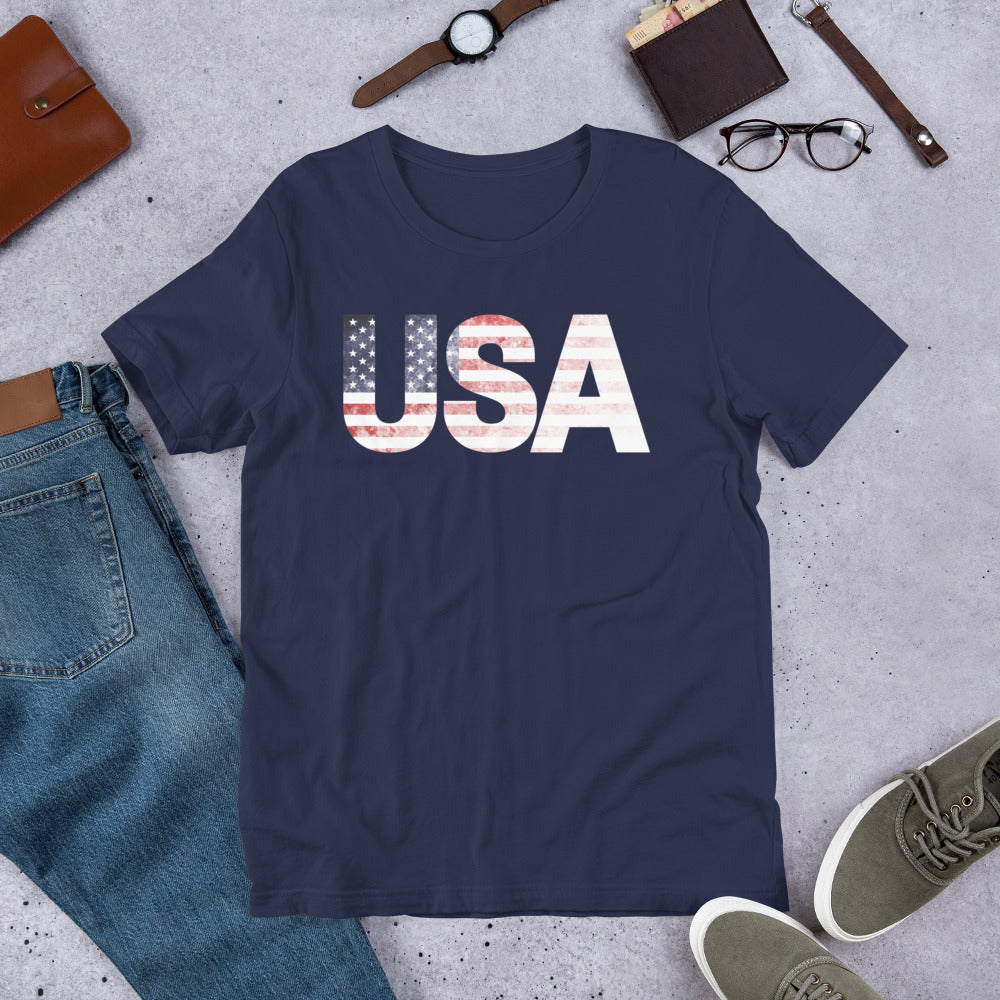 USA Flag T-Shirt- Navy